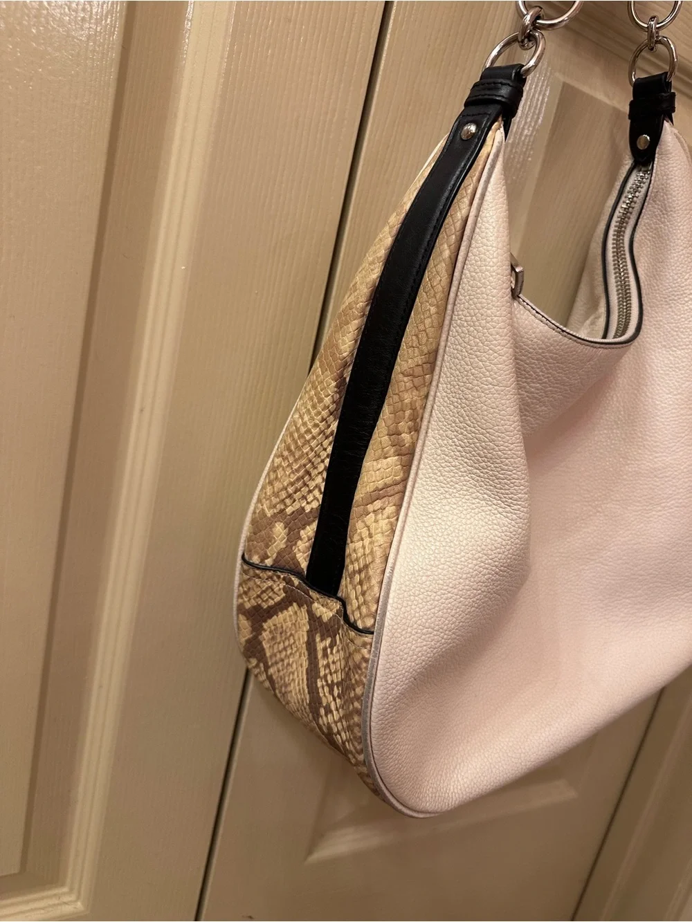 Coach Pebble Leather Shoulder Bag in Blush Pink